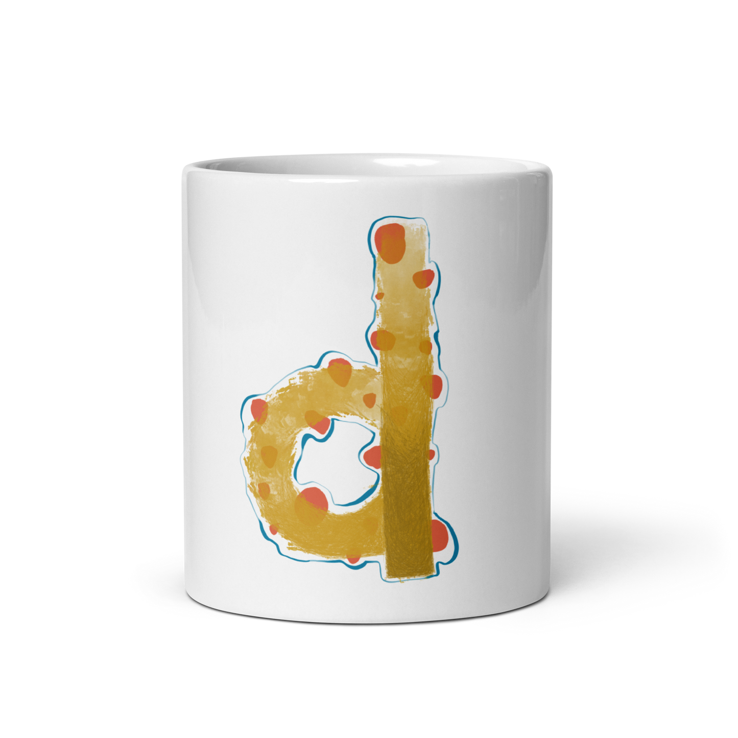 White glossy mug | D