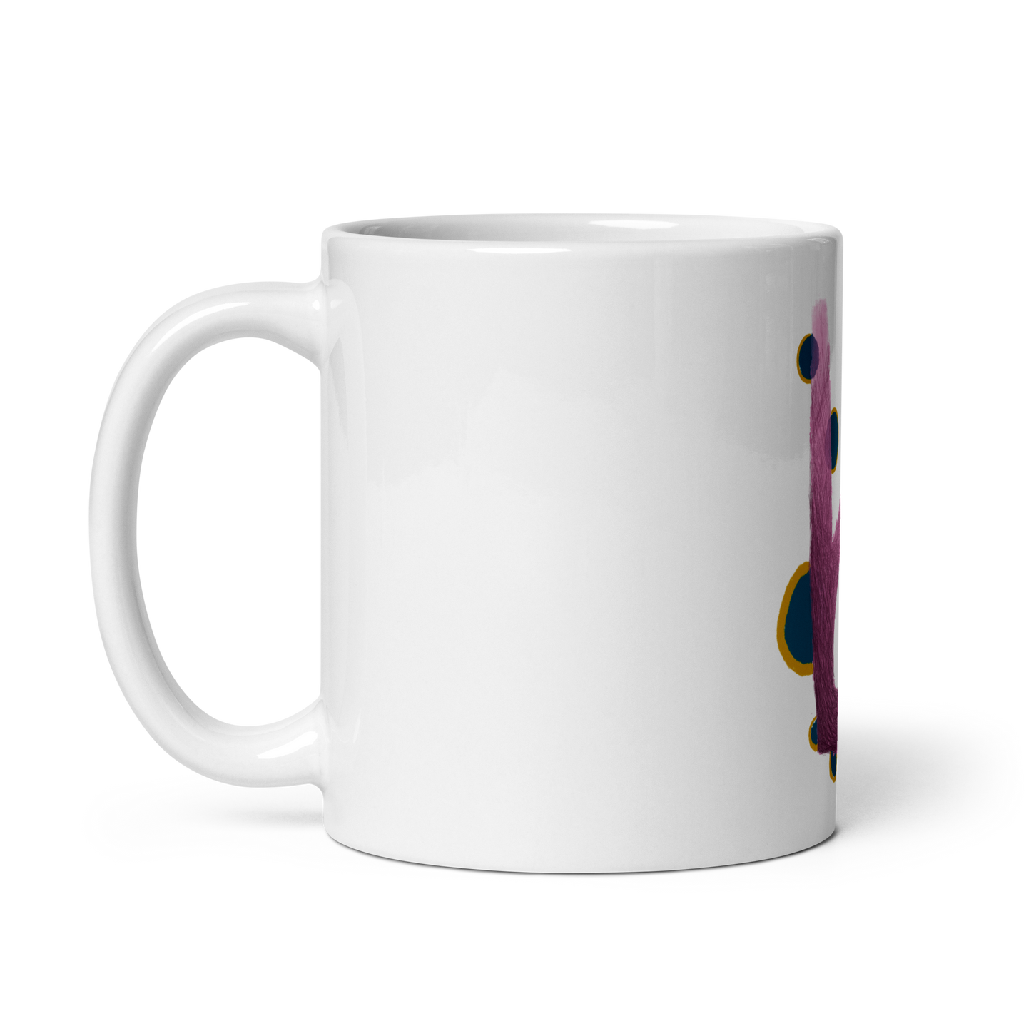 White glossy mug | B