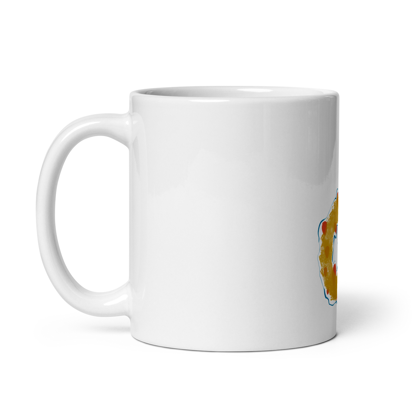 White glossy mug | D