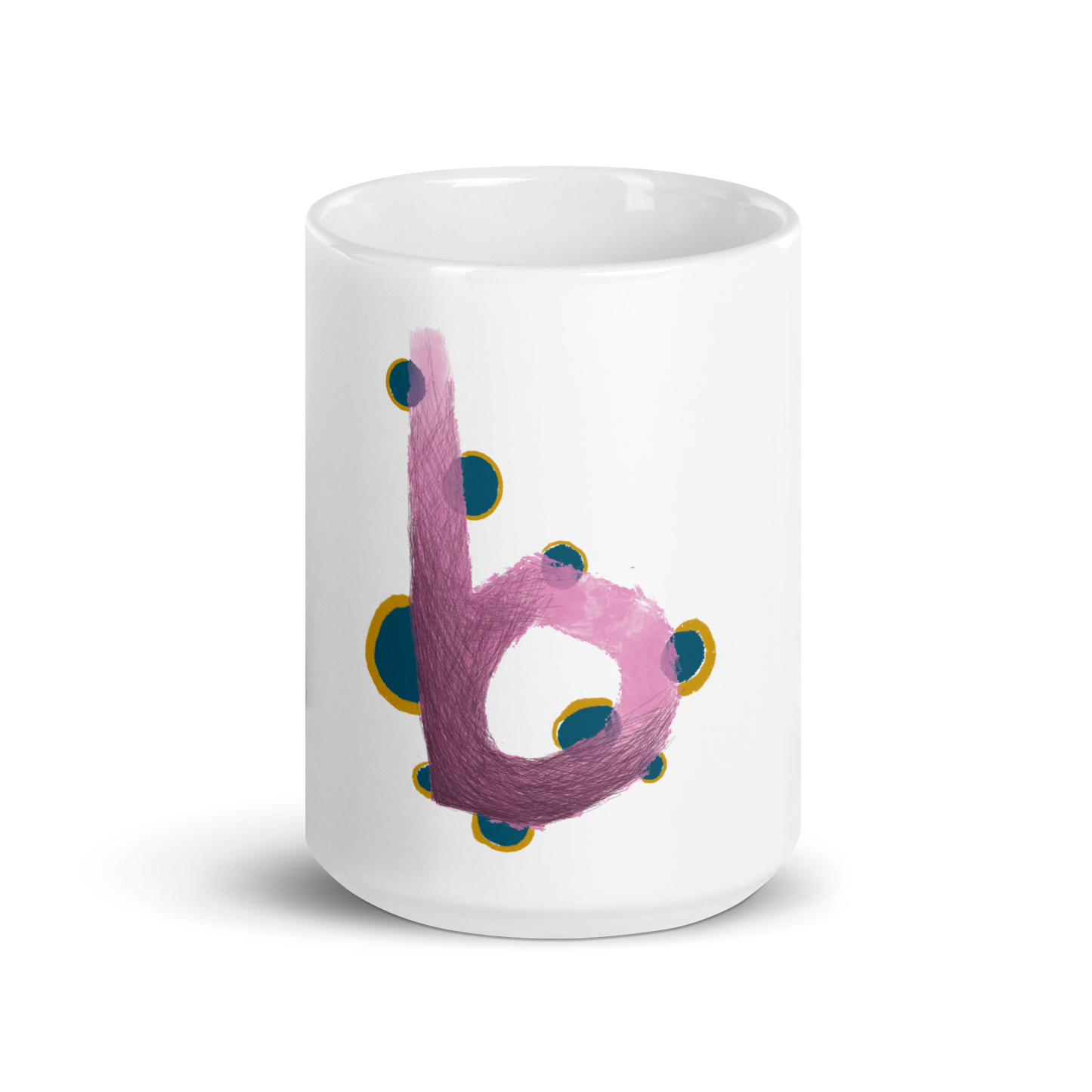 White glossy mug | B