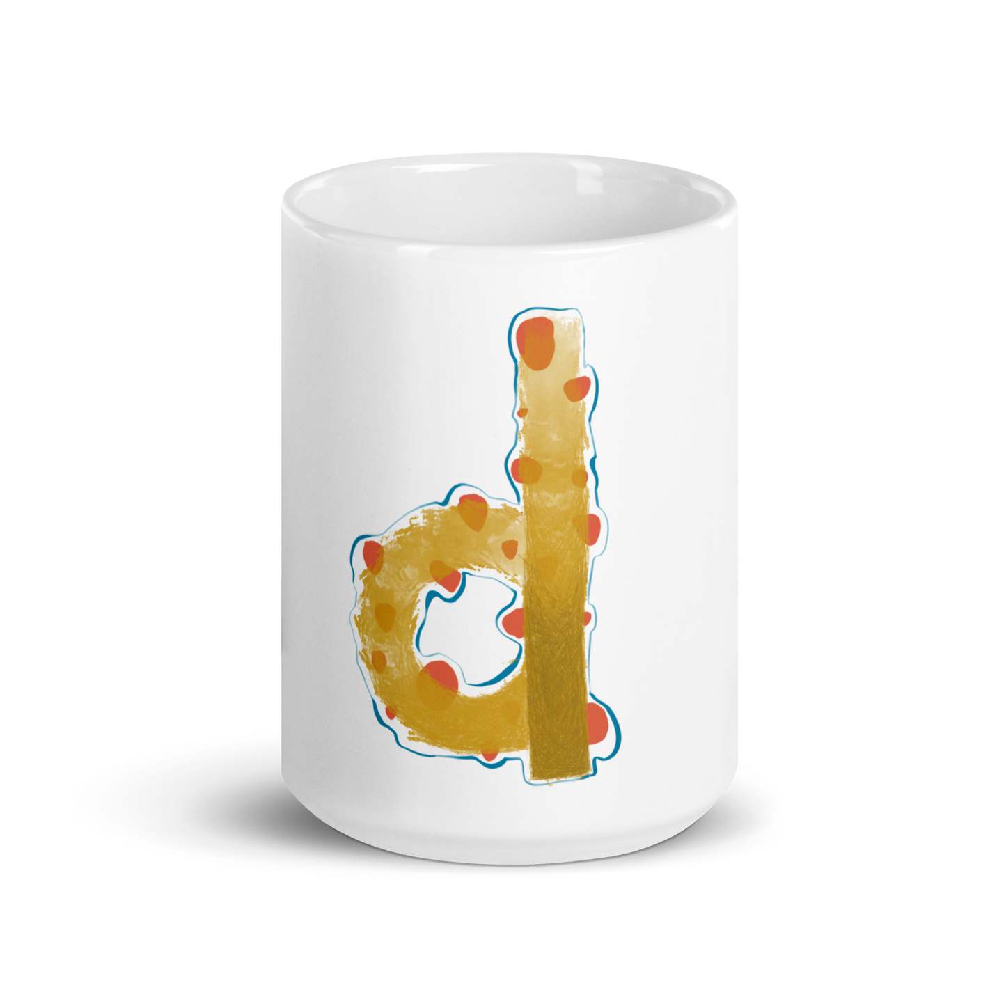 White glossy mug | D