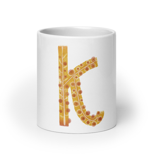 White glossy mug | K