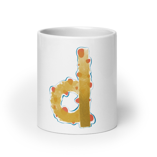 White glossy mug | D