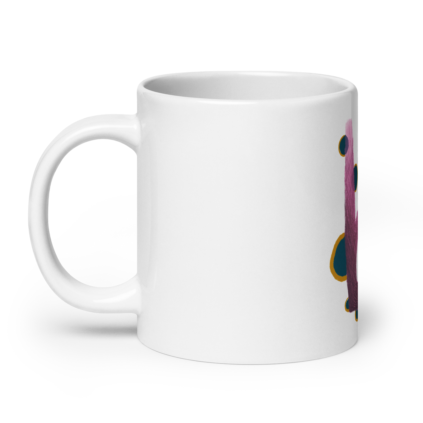 White glossy mug | B