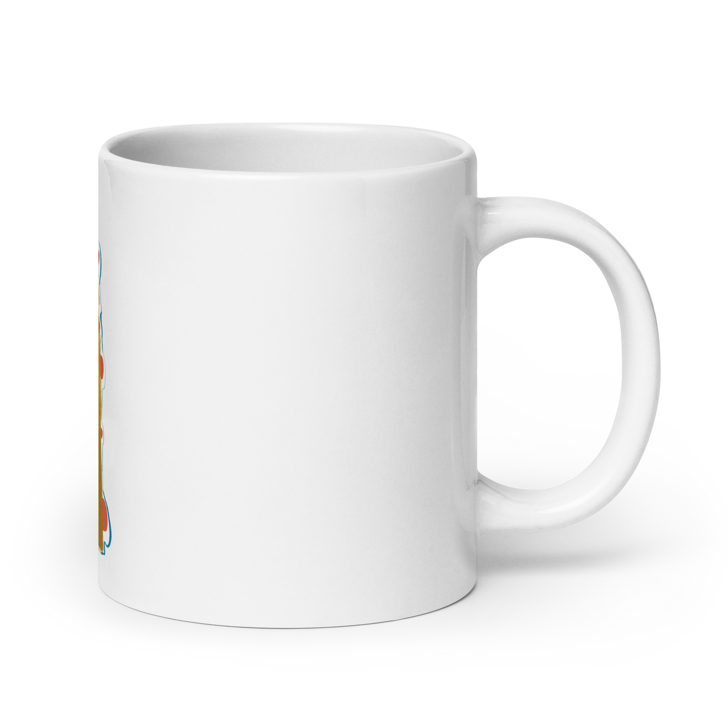 White glossy mug | D